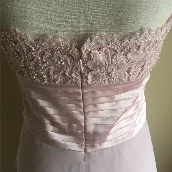 JS Boutique Pink Halter Dress w/sequin & satin - Picture 3 of 8